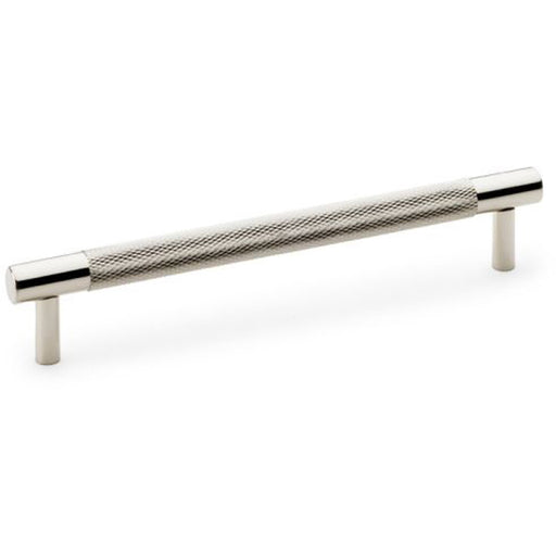 Knurled T Bar Door Pull Handle - Polished Nickel - 160mm Centres Premium Drawer