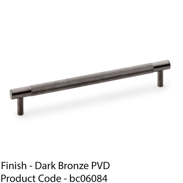 Knurled T Bar Door Pull Handle - Dark Bronze - 192mm Centres Premium Drawer 1