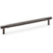Knurled T Bar Door Pull Handle - Dark Bronze - 192mm Centres Premium Drawer