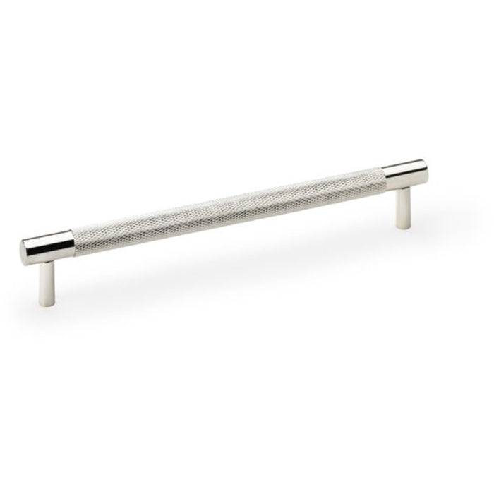 Knurled T Bar Door Pull Handle - Polished Nickel - 192mm Centres Premium Drawer
