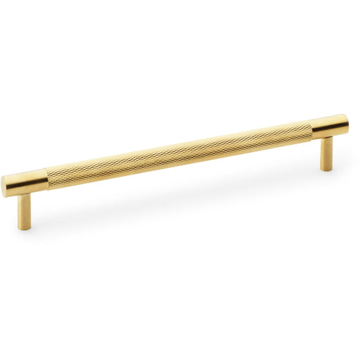 Knurled T Bar Door Pull Handle - Satin Brass - 192mm Centres Premium Drawer