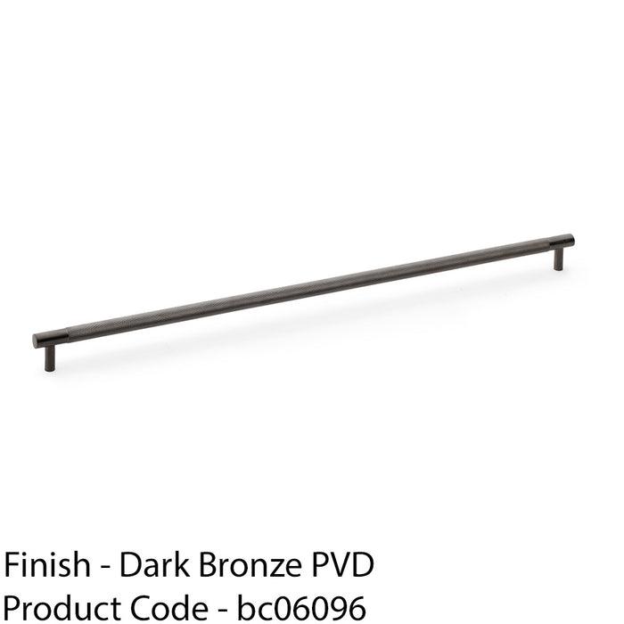 Knurled T Bar Door Pull Handle - Dark Bronze - 448mm Centres Premium Drawer 1