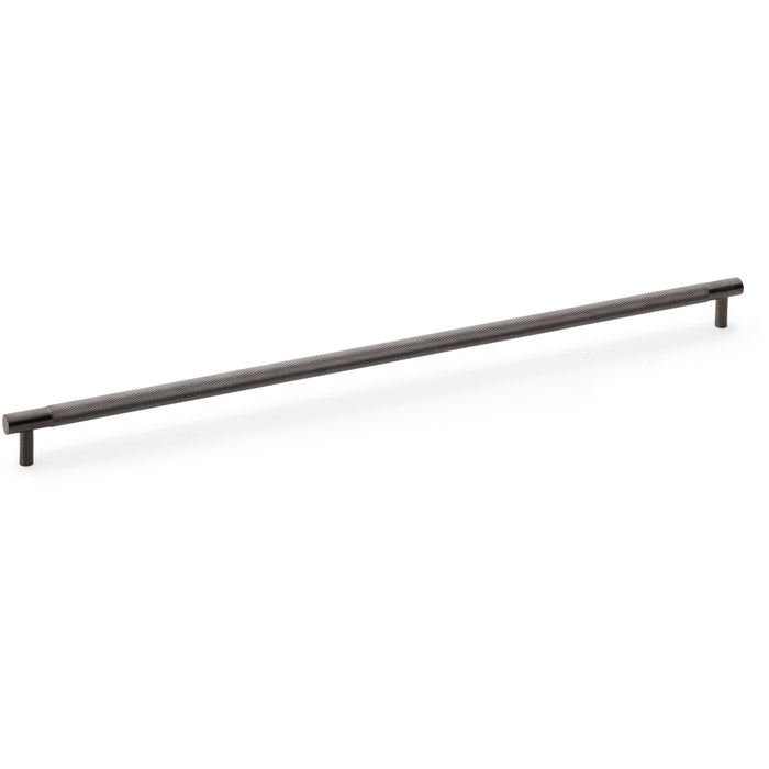 Knurled T Bar Door Pull Handle - Dark Bronze - 448mm Centres Premium Drawer