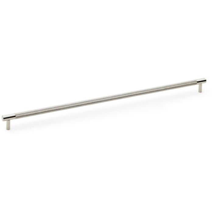 Knurled T Bar Door Pull Handle - Polished Nickel - 448mm Centres Premium Drawer