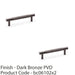 2 PACK Knurled T Bar Door Pull Handle Dark Bronze 96mm Centres Premium Drawer 1