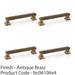 4 PACK Chunky Square Pull Handle Antique Brass 128mm Centres SOLID BRASS Door 1