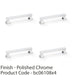 4 PACK Chunky Square Pull Handle Polished Chrome 128mm Centre SOLID BRASS Door 1
