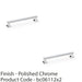 2 PACK Chunky Pull Handle Polished Chrome 160mm Centre SOLID BRASS Drawer Door 1