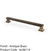 Chunky Square Pull Handle - Antique Brass 224mm Centres SOLID BRASS Drawer Door 1