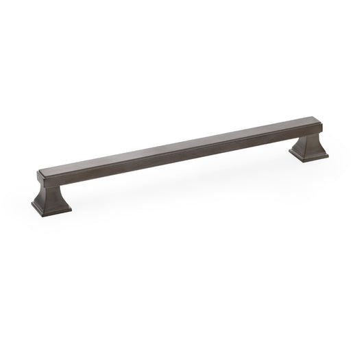 Chunky Square Pull Handle - Dark Bronze 224mm Centres SOLID BRASS Drawer Door