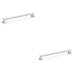 2 PACK Chunky Pull Handle Polished Chrome 224mm Centre SOLID BRASS Drawer Door