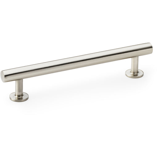 Round T Bar Pull Handle - Satin Nickel - 128mm Centres SOLID BRASS Drawer Door