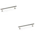 2 PACK Round T Bar Pull Handle Polished Nickel 160mm Centres SOLID BRASS Door