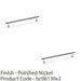 2 PACK Round T Bar Pull Handle Polished Nickel 192mm Centres SOLID BRASS Door 1