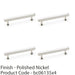 4 PACK Straight Square Bar Pull Handle Polished Nickel 128mm SOLID BRASS Drawer 1