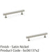 2 PACK Straight Square Bar Pull Handle Satin Nickel 128mm Centres SOLID BRASS  1