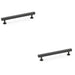 2 PACK Straight Square Bar Pull Handle Dark Bronze 160mm Centres SOLID BRASS 
