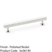 Straight Square Bar Pull Handle Polished Nickel 160mm Centres SOLID BRASS Drawer 1