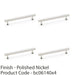 4 PACK Straight Square Bar Pull Handle Polished Nickel 160mm SOLID BRASS Drawer 1