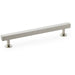 Straight Square Bar Pull Handle - Satin Nickel 160mm Centres SOLID BRASS Drawer