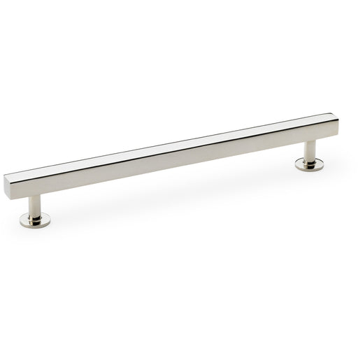 Straight Square Bar Pull Handle Polished Nickel 192mm Centres SOLID BRASS Drawer