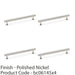 4 PACK Straight Square Bar Pull Handle Polished Nickel 192mm SOLID BRASS Drawer 1