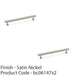 2 PACK Straight Square Bar Pull Handle Satin Nickel 192mm Centres SOLID BRASS  1