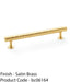 Hammered T Bar Pull Handle - Satin Brass - 160mm Centres SOLID BRASS Drawer 1