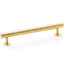 Hammered T Bar Pull Handle - Satin Brass - 160mm Centres SOLID BRASS Drawer