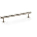 Hammered T Bar Pull Handle - Satin Nickel - 160mm Centres SOLID BRASS Drawer