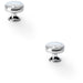 2 PACK Round Hammered Door Knob Polished Chrome 32mm Cupboard Pull Handle