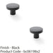 2 PACK Slim Round Door Knob Matt Black 38mm Modern Cupboard Cabinet Pull Handle 1