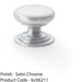 Stepped Round Door Knob - Satin Chrome 25mm Classic Kitchen Cabinet Pull Handle 1