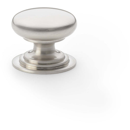 Stepped Round Door Knob - Satin Nickel 25mm Classic Kitchen Cabinet Pull Handle