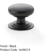 Stepped Round Door Knob - Matt Black 32mm Classic Kitchen Cabinet Pull Handle 1