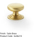 Stepped Round Door Knob - Satin Brass 32mm Classic Kitchen Cabinet Pull Handle 1