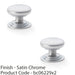 2 PACK Stepped Round Door Knob Satin Chrome 38mm Classic Kitchen Pull Handle 1