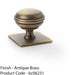 Classic Round Cabinet Door Knob & Matching Backplate - Antique Brass 34mm Handle 1