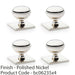 4 PACK Classic Round Door Knob & Matching Backplate Polished Nickel 34mm Handle 1