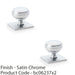 2 PACK Classic Round Door Knob & Matching Backplate Satin Chrome 34mm Handle 1