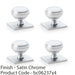 4 PACK Classic Round Door Knob & Matching Backplate Satin Chrome 34mm Handle 1