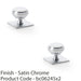 2 PACK Classic Round Door Knob & Matching Backplate Satin Chrome 38mm Handle 1