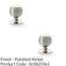 2 PACK Reeded Ball Door Knob 32mm Polished Nickel Lined Cupboard Pull Handle 1