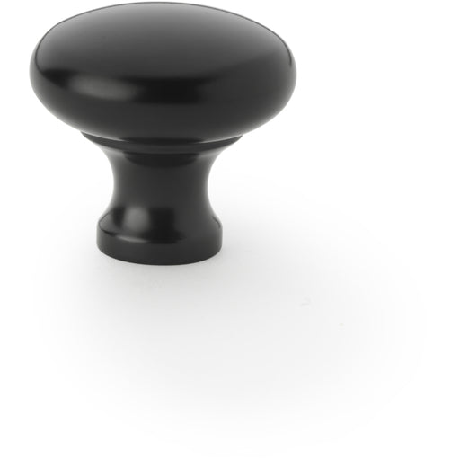 Victorian Round Door Knob - Matt Black 32mm - Kitchen Cabinet Pull Handle