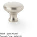 Victorian Round Door Knob - Satin Nickel 32mm - Kitchen Cabinet Pull Handle 1