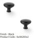 2 PACK Victorian Round Door Knob Matt Black 38mm Kitchen Cabinet Pull Handle 1