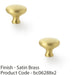 2 PACK Victorian Round Door Knob Satin Brass 38mm Kitchen Cabinet Pull Handle 1