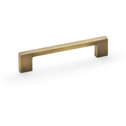 Slim Square Bar Pull Handle - Antique Brass - 128mm Centres SOLID BRASS Drawer