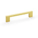 Slim Square Bar Pull Handle - Satin Brass - 128mm Centres SOLID BRASS Drawer