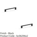 2 PACK Slim Square Bar Pull Handle Matt Black 160mm Centres SOLID BRASS Drawer 1
